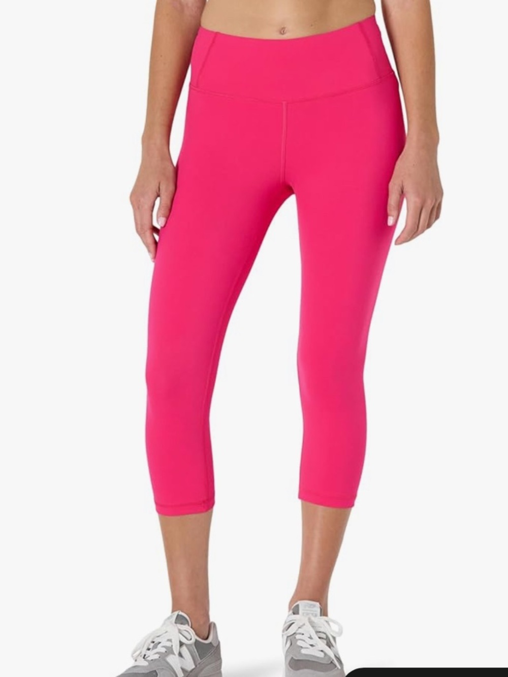 NEW-large Amazon essential Women’s High-Rise Capri Leggings - Hot Pink